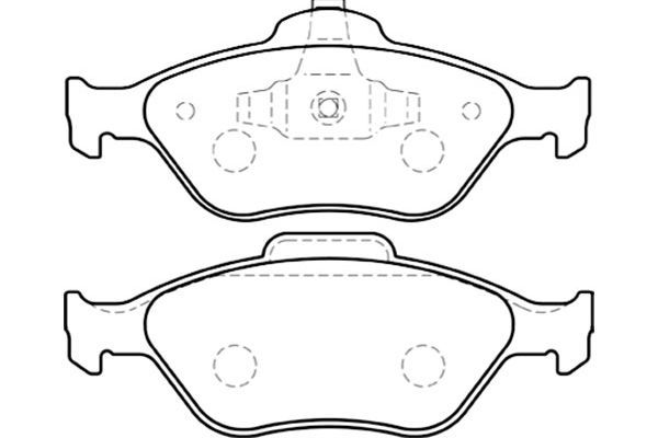 KAVO PARTS Комплект тормозных колодок, дисковый тормоз BP-4554